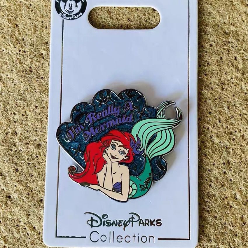 Disney Badge disney pin disney pin disney Medal Mermaid Ariel Princess Badge L251230