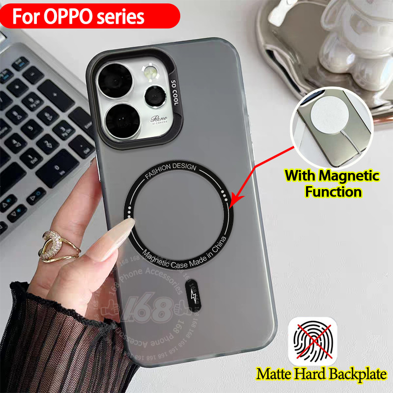 เคส OPPO Reno 15 15F 5G เคส OPPO Reno 15 Pro 5G 15 Pro Max 5G เคสแบบกันกระแทก สำหรับโทรศัพท์ พร้อมการชาร์จไร้สายแบบแม่เหล็ก ขอบซิลิโคนด้านนุ่ม แผ่นหลังแข็งด้าน สีสันสดใส พร้อมถุงลมเคสโทรศัพท์