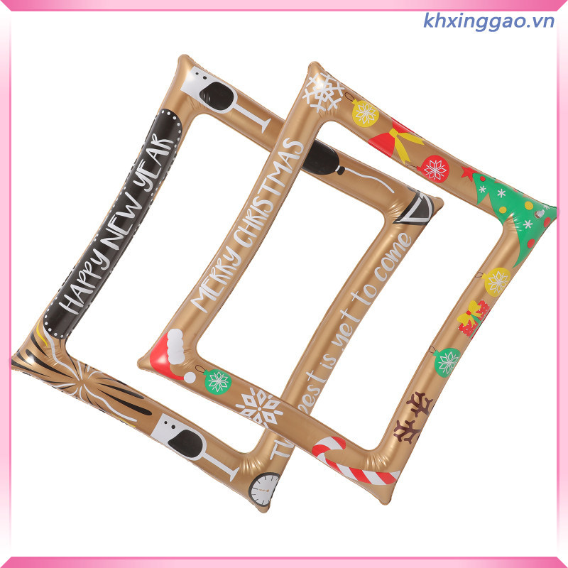 Merry Inflatable Selfie Frame กรอบรูป Christmas Party Props Photobooth วันเกิด khxinggao