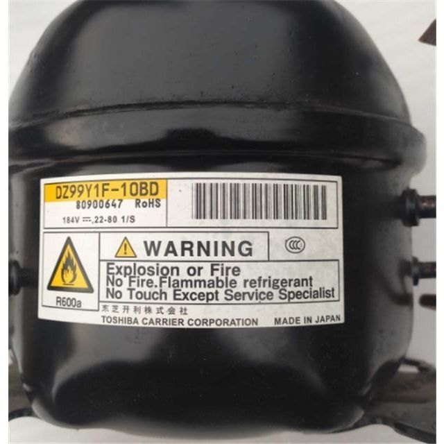 คอมเพรสเซอร์ตู้เย็นโทชิบะ DZ99Y1F-10BD R600a อินเวอร์เตอร์ ใหม่แท้
