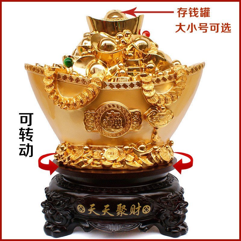 เปิดตกแต่งทอง Ingot ตกแต่งเงิน Piggy Bank ตกแต่งสํานักงานของขวัญ Feng Shui Piggy Bank ห้องนั่งเล่น C