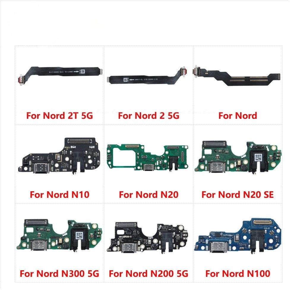USB ชาร์จพอร์ต Dock Plug Connector Charger Board Flex Cable Parts สําหรับ OnePlus Nord 2 2T N10 N20 