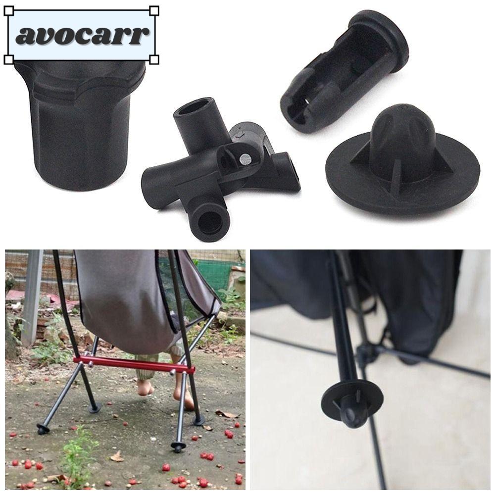 Avocarr ปลอกสวมหุ้มขาเก้าอี้ รูปดวงจันทร์ ทนทาน ถอดออกได้ อุปกรณ์เสริม สําหรับตั้งแคมป์ 1 ชุด