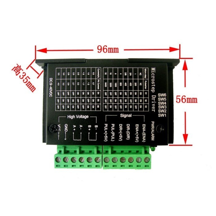 ไดร์เวอร์สเต็ปเปอร์ TB6600 4A 9-40VDC <ce>