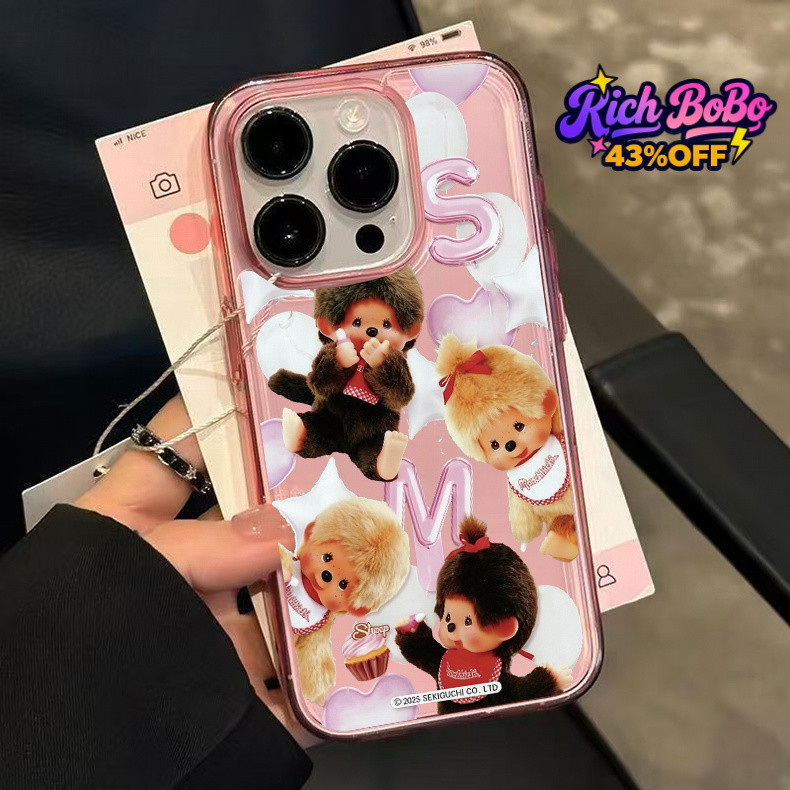 Monchhichiใช้ได้กับเคสโทรศัพท์ของ Apple เหมาะสำหรับ iPhone 17 16 15 14 13 12 11 PROMAX XR เคสพรีเมียมกันน้ำcaseBFDKBT35