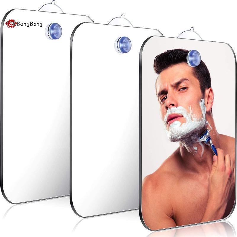 ABongBang อะคริลิค Anti Fog Mirror Shower Shaving Fogless กระจก Washroom Unbreakable แบบพกพา Travel โกนหนวดอุปกรณ์ห้องน้ําเครื่องมือ