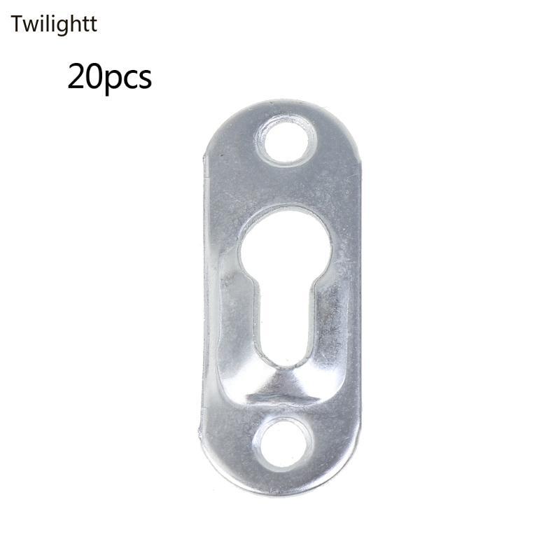 WILI 20 ชิ้นสําหรับ Key Hole Hanger พร้อมสล็อต Single Keyhole Picture Hanger Fasteners Brac