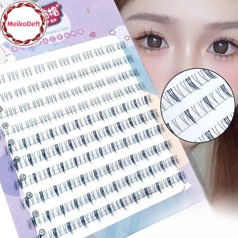 MeikoDeft Lower Lashes ธรรมชาติ Lower Lasheses Segmented Lower Lashes เครื่องมือแต่งหน้าขนตา TH