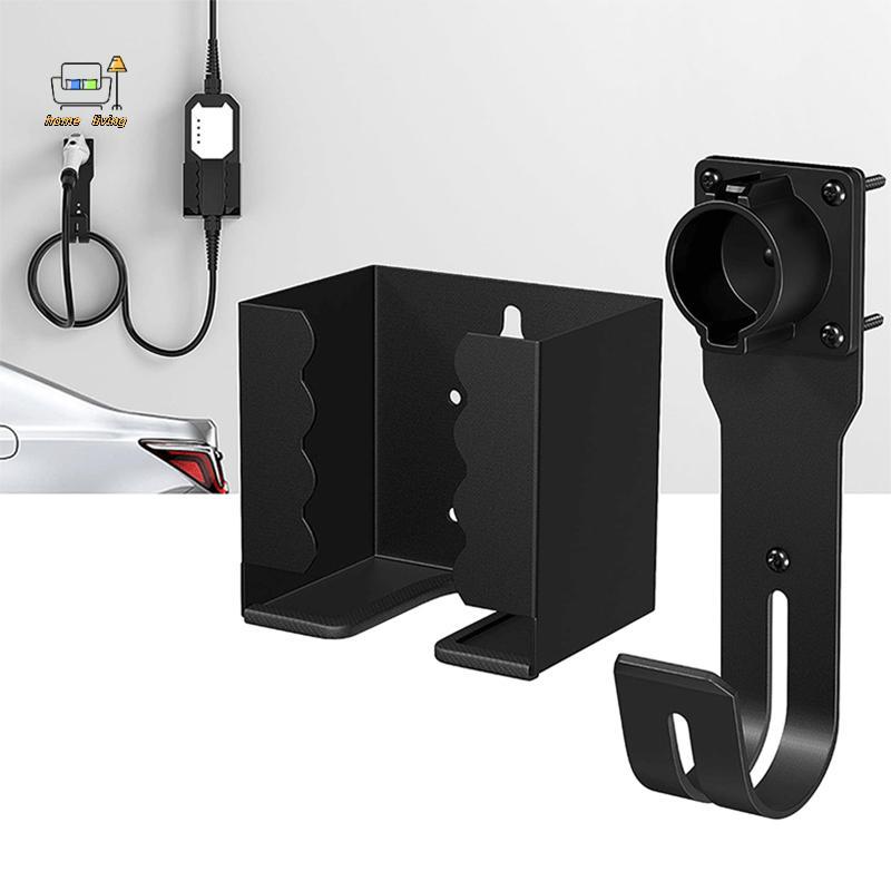 [Onw] EV Charger Holder Wall Mount Kit EV Charger Holster Do สําหรับ SAE J1772 Connector J-Hook EV Charger Cable Holder [th]