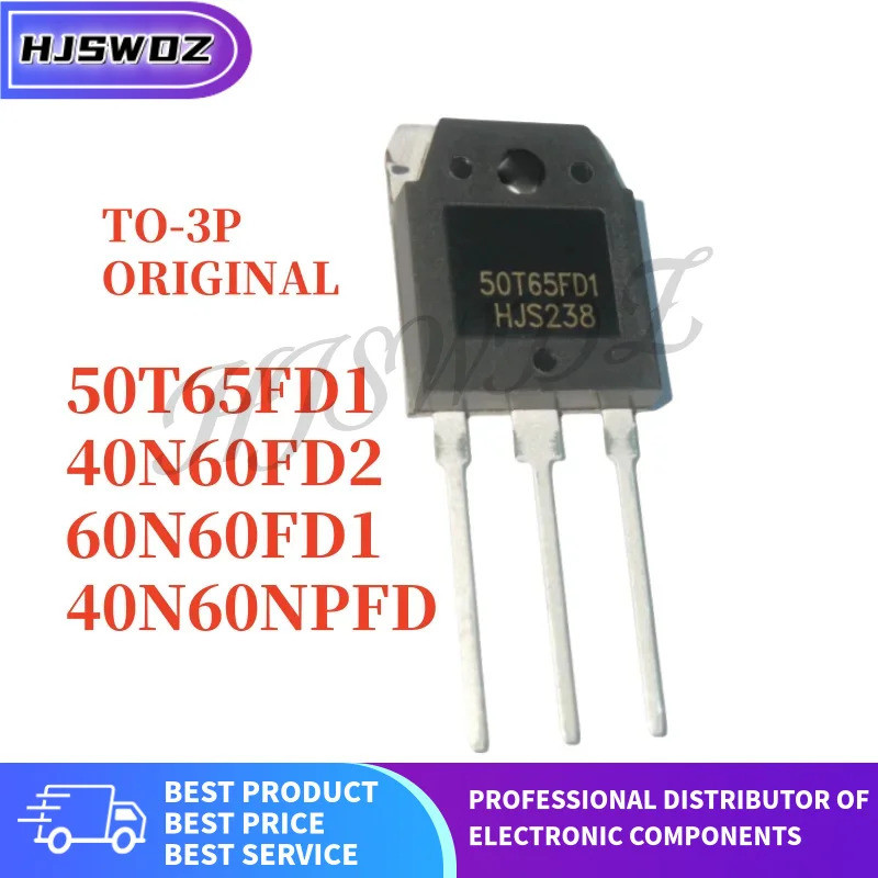 ชิป IGBT บรรจุ TO-3P ใหม่ 5 ชิป: 40N60FD2, 50T65FD1, 40N60NPFD, 60N60FD1, SGT50T65FD1PN, SGT40N60FD1