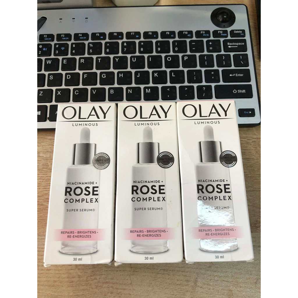 ฉลากไทย OLAY Luminous Niacinamide+Rose Complex Super Serum 30มล EXP11/27