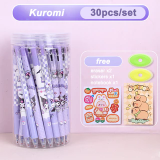 ปากกากดลบได้ 30 ชิ้น/กล่อง เจลน้ำเงิน ลายการ์ตูน ปากกาลบได้ เครื่องเขียน ปากกาเจลลบได้ พร้อมส่งในไทย🚚