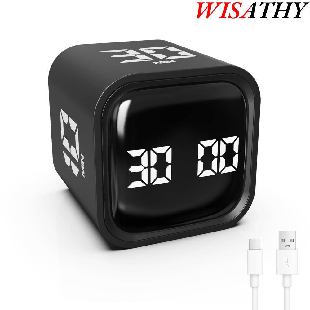 Digital Cube Timer, 3 Volume ปรับ 5/10/30/60min Pomodoro Timer, Gravity Sensing Custom นับถอยหลังหมุ