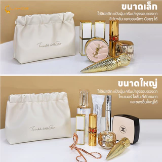 LAKOEMALL กระเป๋าลิปสติก กระเป๋าใส่เหรียญ หนัง PU กระเป๋าเครื่องสําอาง จัดเก็บ กระเป๋าลิปสติกสําหรับสตรี