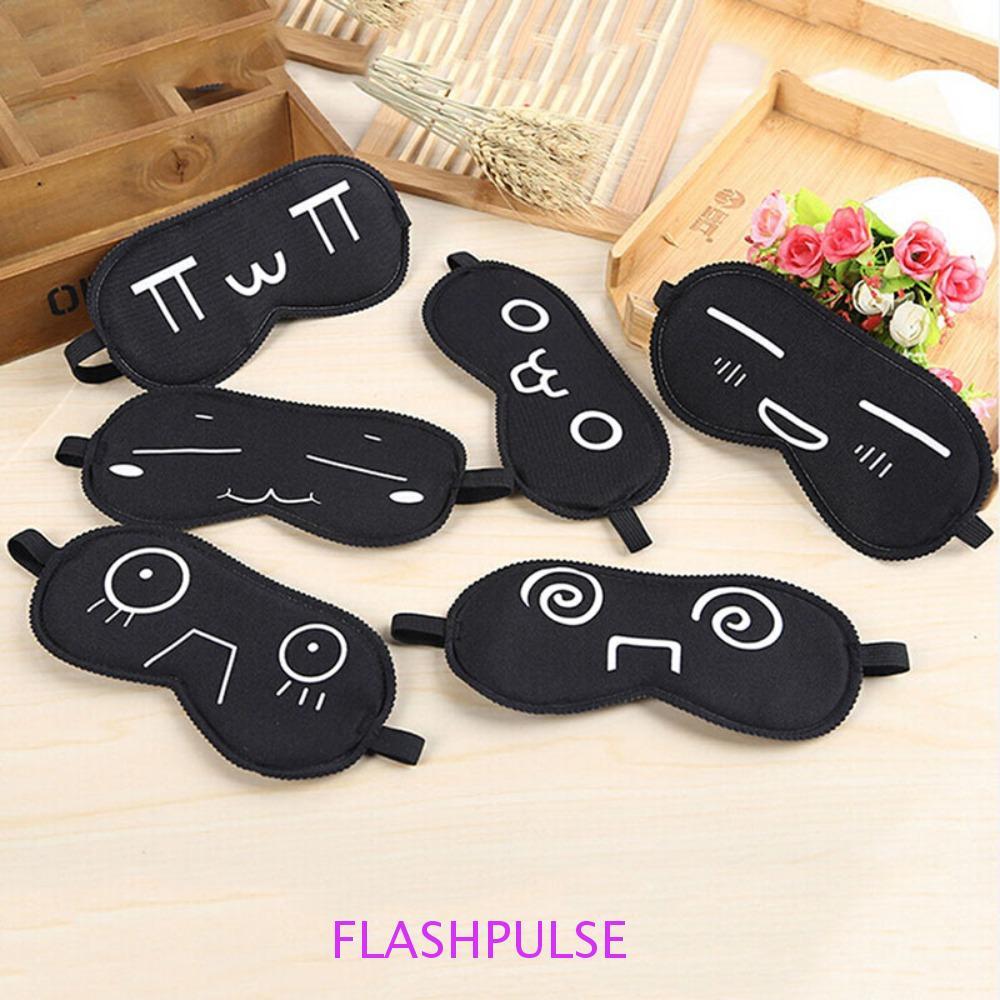 FLASHPULSE ผ้าปิดตานอน, ผ้าปิดตานอนสีดํากันแสง, การปล้นอินเทอร์เน็ตแบบพกพา รูปแบบอิโมติคอน ช่วยนอนหลับ ผ้าปิดตา ท่องเที่ยว