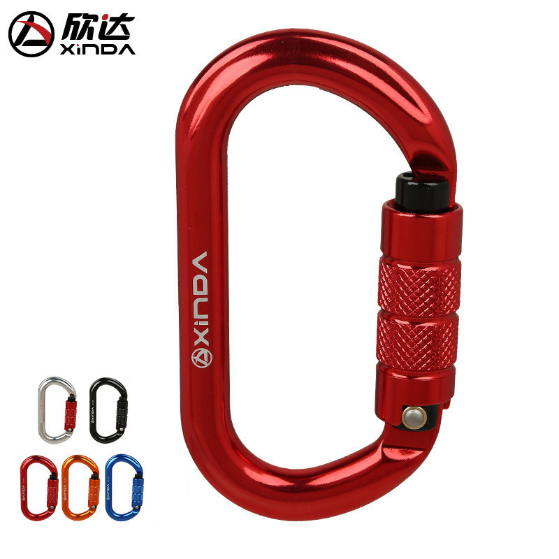 Xinda Xinda O-Type ล็อคอัตโนมัติกลางแจ้งปีนเขา Master Lock ความปลอดภัยล็อคหลัก Carabiner กุญแจอุปกรณ