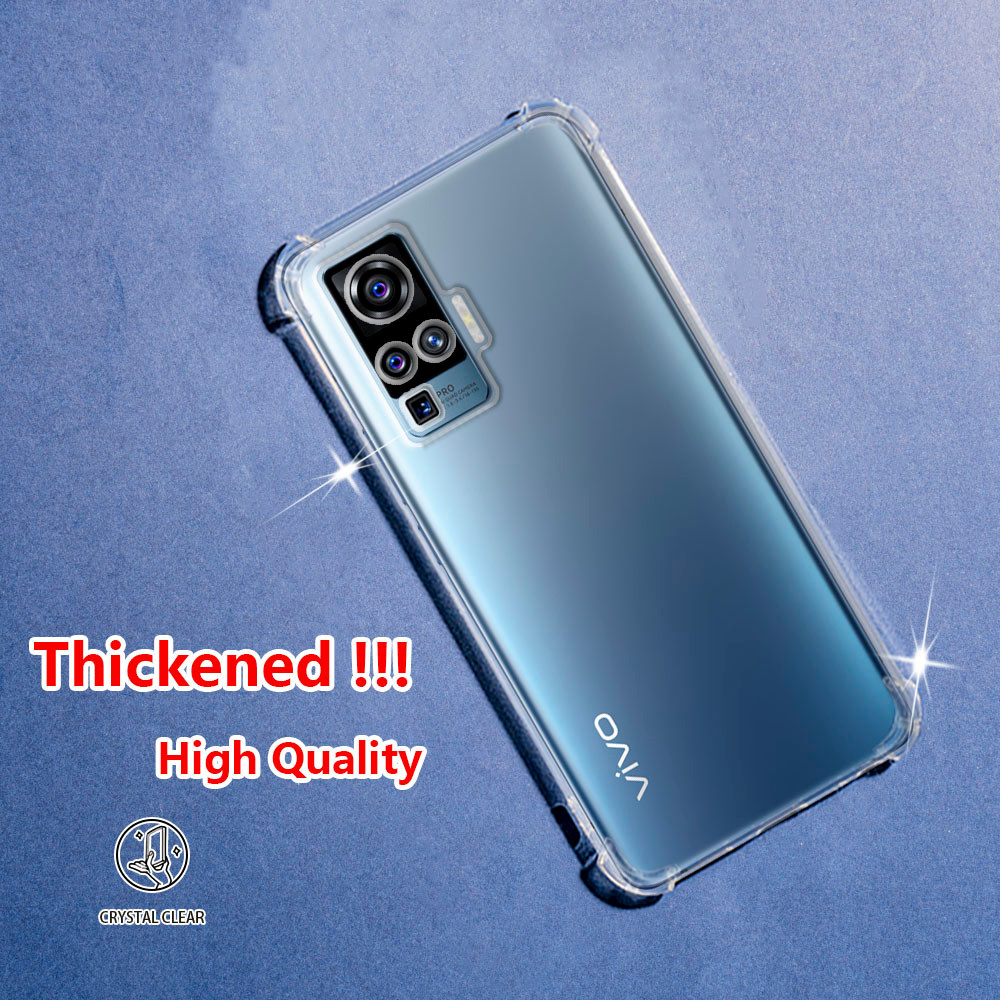 Vivo X50 Pro V2005A 2006 2004 2005 V2001A คริสตัลClear JellyกรณีAir-Guardมุมนุ่มTPUยืดหยุ่นซิลิโคนป้องกันยางโปร่งใสเคสโทรศัพท์