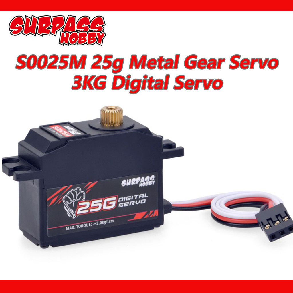 SURPASS HOBBY S0025M 25g เกียร์โลหะ Servo 3KG Digital Servo สําหรับ RC เครื่องบินหุ่นยนต์ 1/12 RC รถ