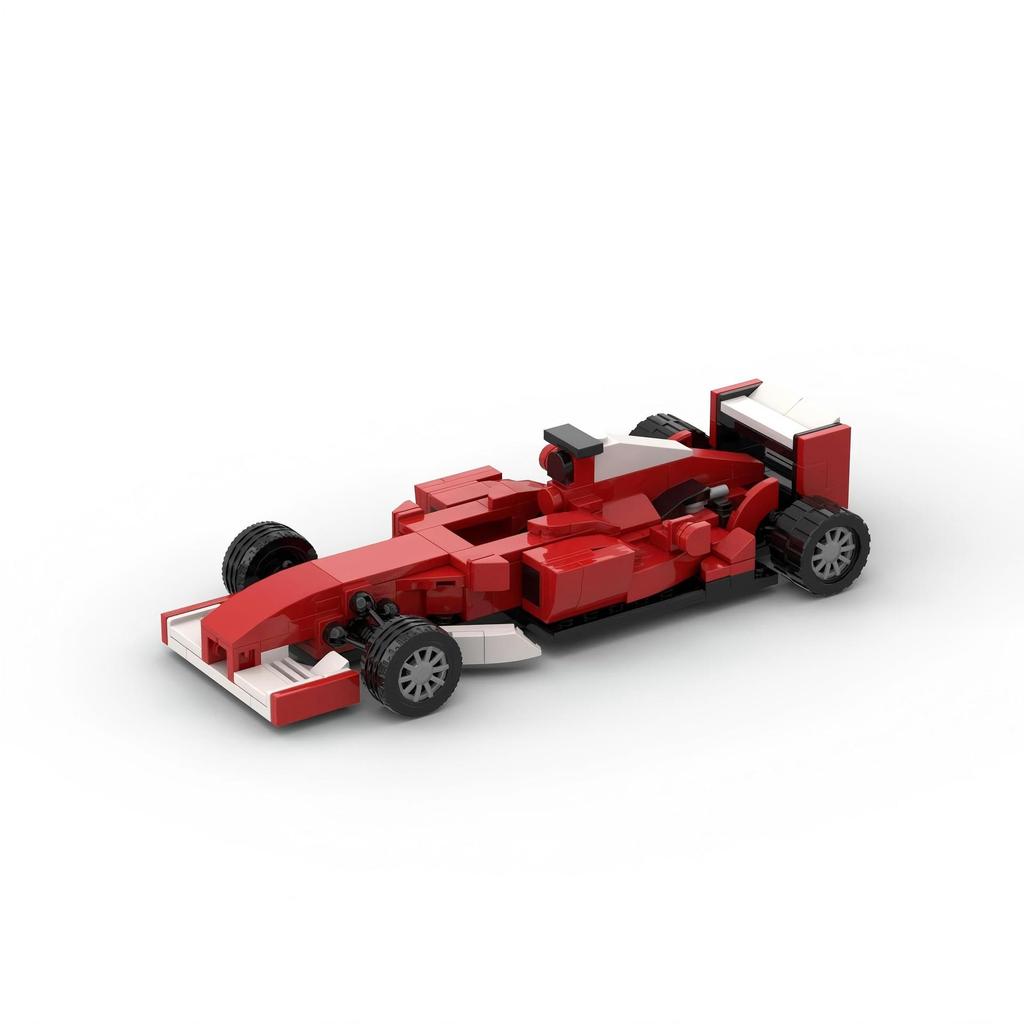 ใช้งานร่วมกับ Lego MOC-59351 สูตร F1 Ferrari F2004 Racing เด็กประกอบอาคารบล็อกตกแต่งรถใช้งานร่วมกับ 