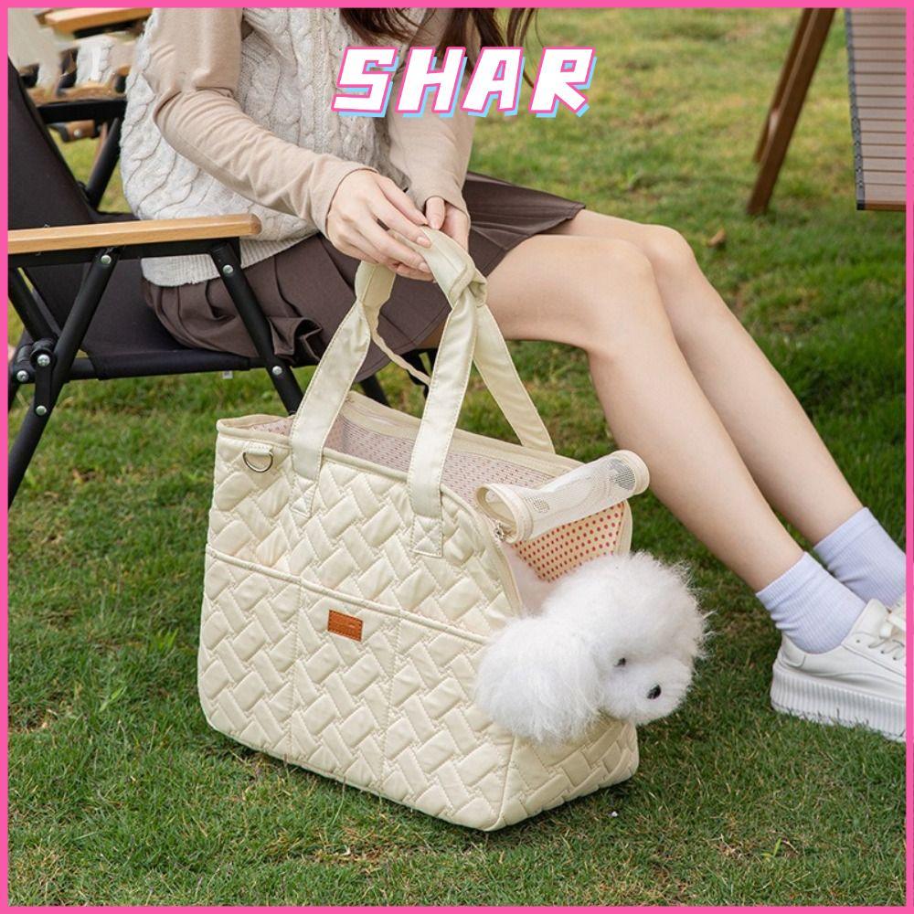 SHAR เบาะนั่งนิรภัยในรถยนต์สําหรับสัตว์เลี้ยงความจุขนาดใหญ่น่ารักกระเป๋ารถมัลติฟังก์ชั่นสะดวกกระเป๋า
