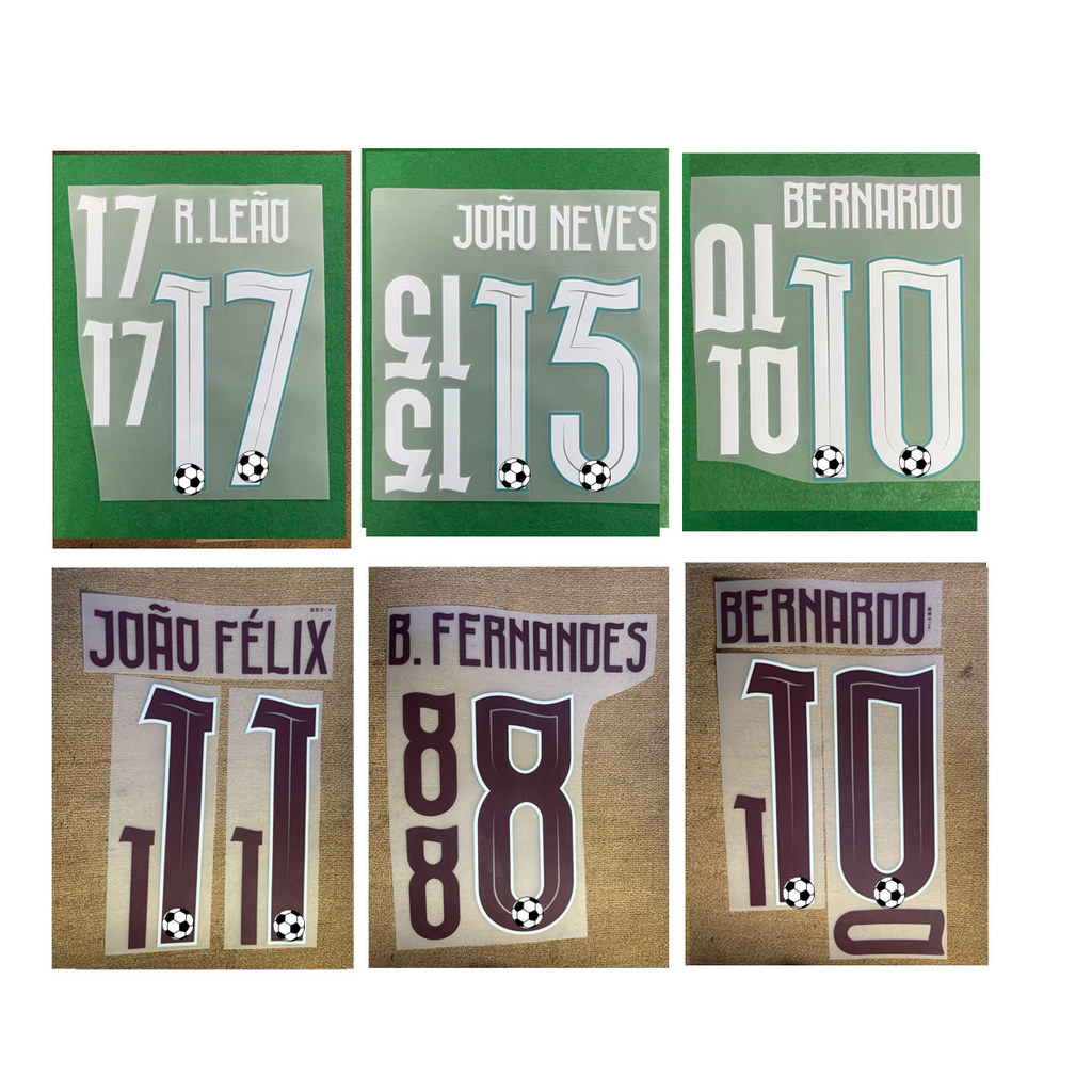 2026 ทีมชาติ Nameset 8 B.Fernandes 10 Bernardo 11 Joao Felix 21 Diogo J 15 Joao Neves Iron On Heat T