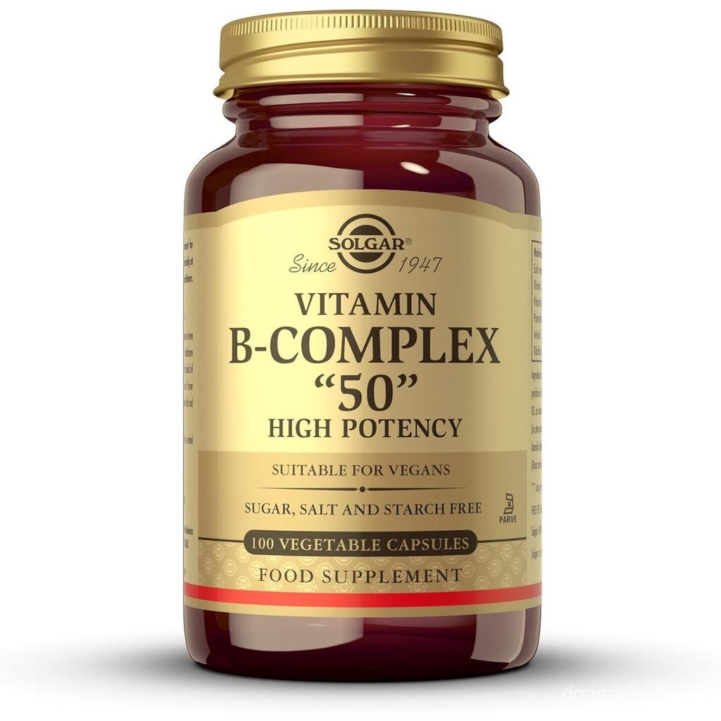 Solgar Vitamin B-Complex 50 - รองรับประสิทธิภาพในจิต - ลดความดื้อรั้น - มังสวิรัติ - แคปซูลผัก 100 แ