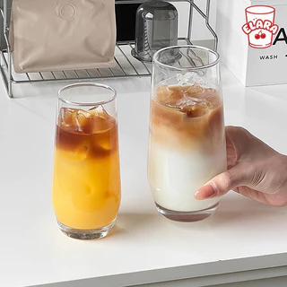 แก้วกระจกใสเรียบหรู สไตล์อินสตาแกรม | แก้วกาแฟเย็นไทย แก้วน้ำผลไม้ กระจกโบรอิซิลิคเกต ไม่มีตะกั่ว