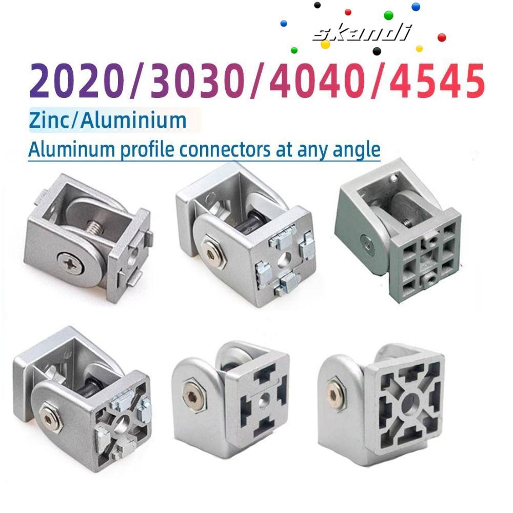 ขั้วต่อบานพับ SKANDI, สังกะสีอัลลอยด์ปรับบานพับ Pivot Joint Connector, ฟิตติ้งฐานเลื่อนโปรไฟล์อลูมิเ