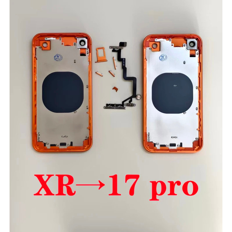 Diy สําหรับ XR ถึง 17 Pro XR เช่น 17 Pro แชสซีสําหรับ IP XR แปลง 17 Pro Backshell สําหรับทุกรุ่น XR 