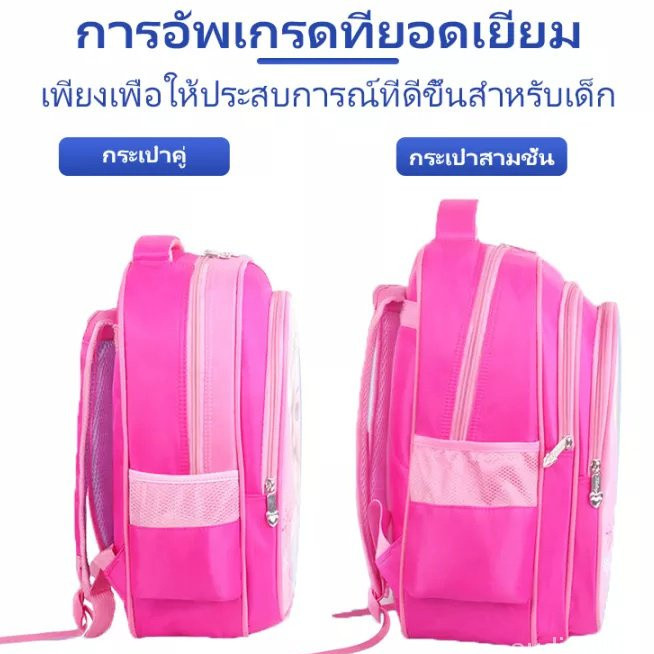 กระเป๋านักเรียนขนาดใหญ่สำหรับเด็กอายุ 5-12 ปี ใช้ได้ดีในโรงเรียนและวันหยุด ราคา ถูกที่สุด ดีลบีเคเค แกลเลอรีภาพที่ 7
