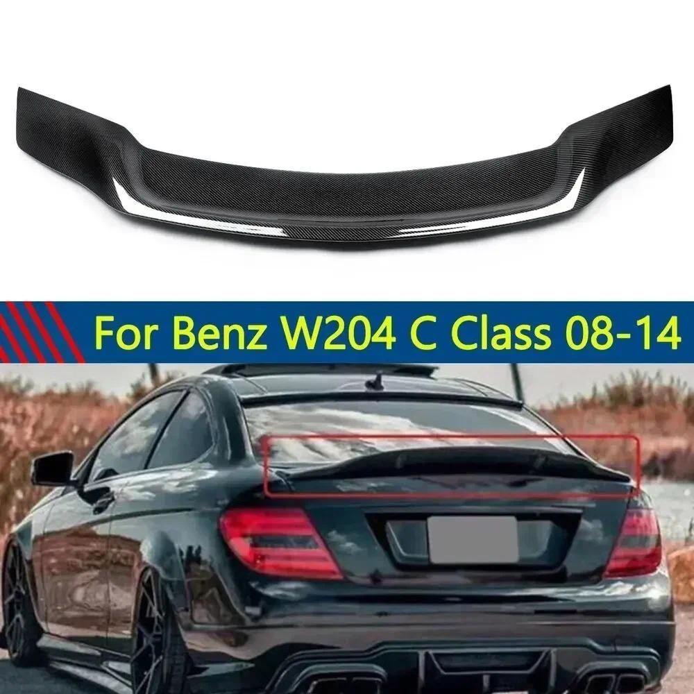 สําหรับ Mercedes Benz W204 2008-2014 คาร์บอนไฟเบอร์ดูด้านหลังสปอยเลอร์ R Styleauto ชิ้นส่วนตกแต่งรถ