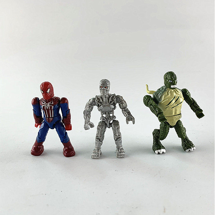 Mega Mega Mega/Mega Bulk Spider-Man Lizard-Man Terminator T-800 Building Block Man เคลื่อนย้ายได้