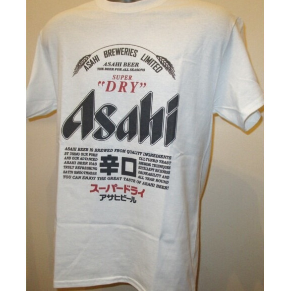 เสื้อยืดผ้าฝ้าย 100% Asahi Super Dry Beer Kirin Lager Suntory Top Mens Trend