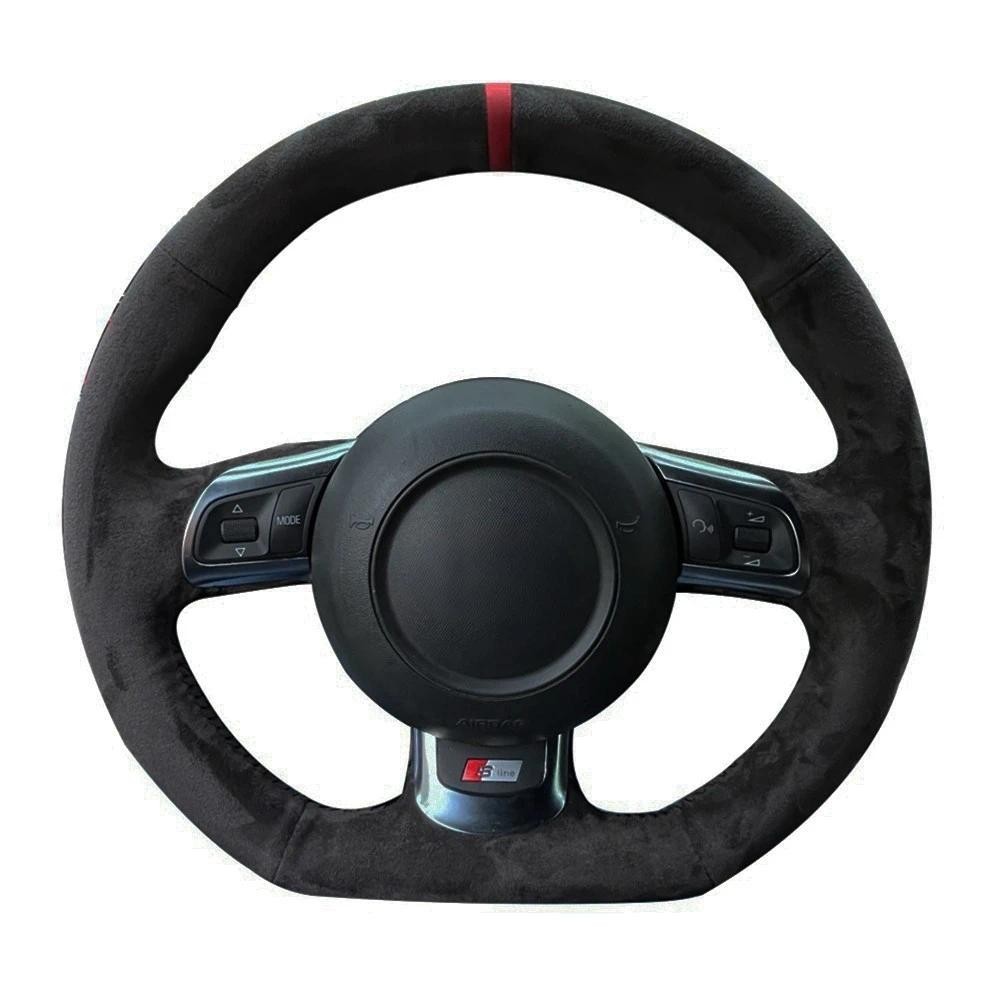 Braid พวงมาลัยรถห่อมือเย็บ Anti-Slip Suede หนังสําหรับ Audi TTS (8J) 2006-2014 A3 S3 (8P) Sportback 