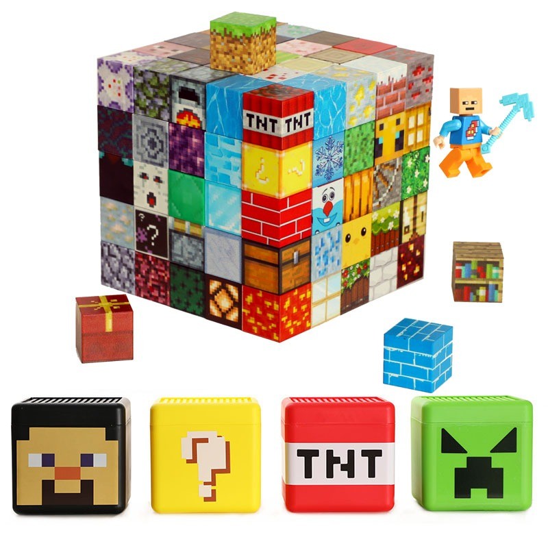 Magnetic Building Set 2ขนาด 100/200ชิ้น พร้อมตุ๊กตาและกล่องเก็บ STEM ของเล่นเสริมทักษะ ส่งจากไทย