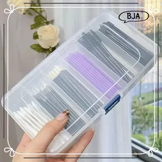 BJA Clear 5/6-grid แบบพกพาคลิปผมพลาสติกกล่องเก็บเครื่องประดับอุปกรณ์เสริม Organizer ในครัวเรือนอุปกรณ์การเดินทางฝุ่น BJA