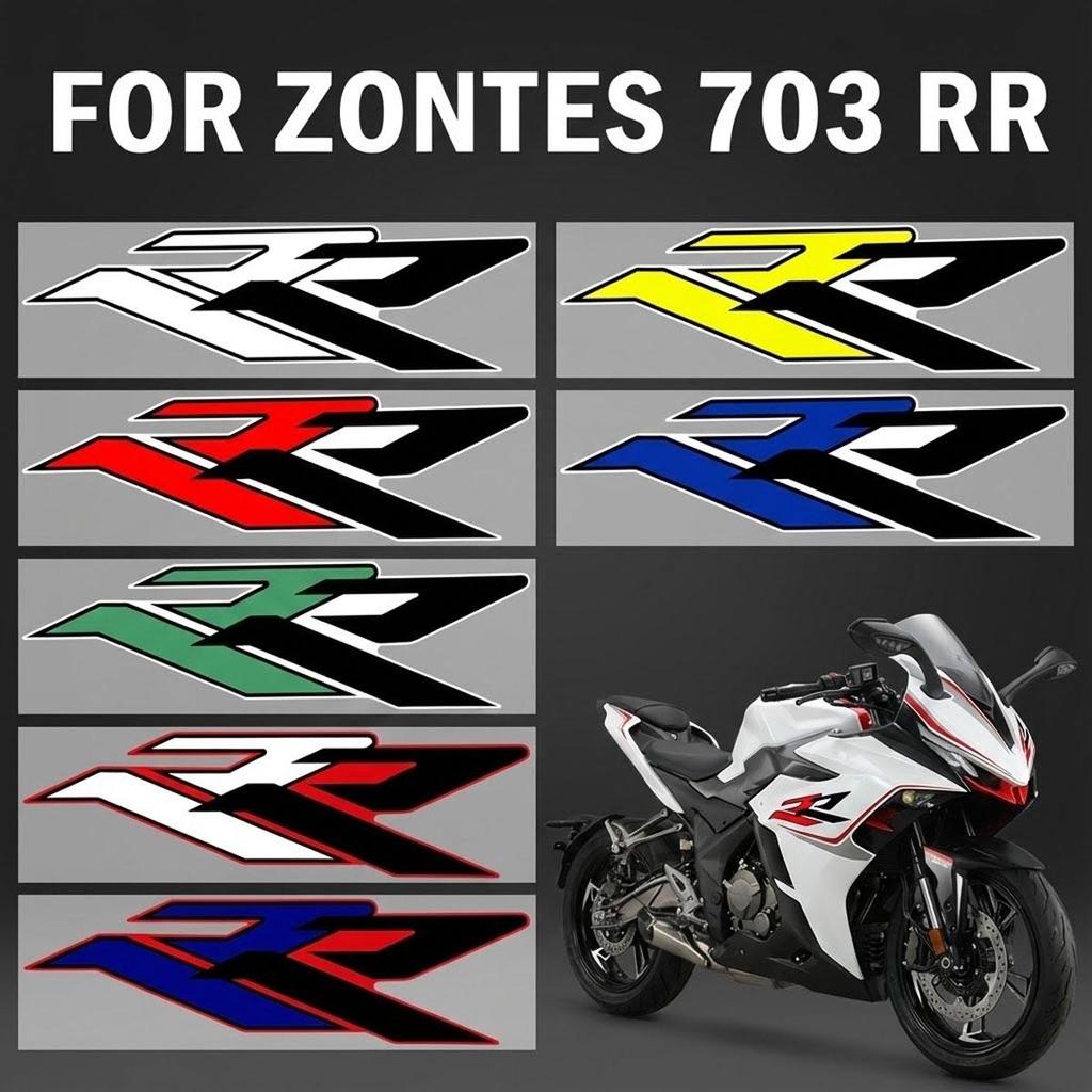 สําหรับ ZONTES 703RR RR โลโก้รถจักรยานยนต์ด้านหน้า Fairing สะท้อนแสงไวนิลอุปกรณ์เสริม Emblem Decor ส