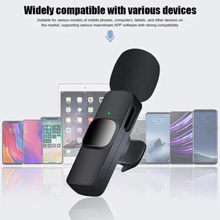 BLIVO ไมโครโฟนไร้สาย K9 Wireless Microphone K35 แบบพกพา ใช้สําหรับสมาร์ทโฟน ไมค์ไร้สายหนีบเสื้อ ไมค์หนีบปกเสื้อ