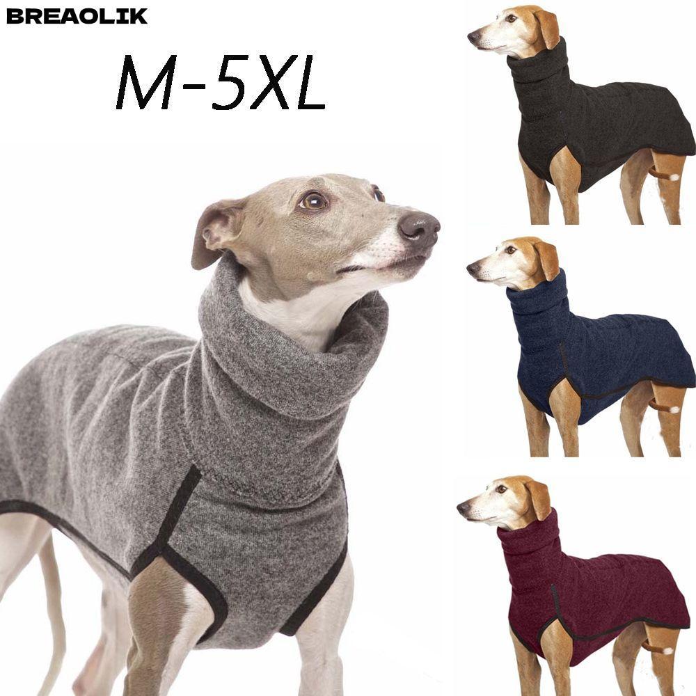 BREAOLIC สุนัขเสื้อกันหนาวคอสูงแฟชั่น Warm Soft ฤดูหนาวเครื่องแต่งกาย Pitbull Coat Jacket