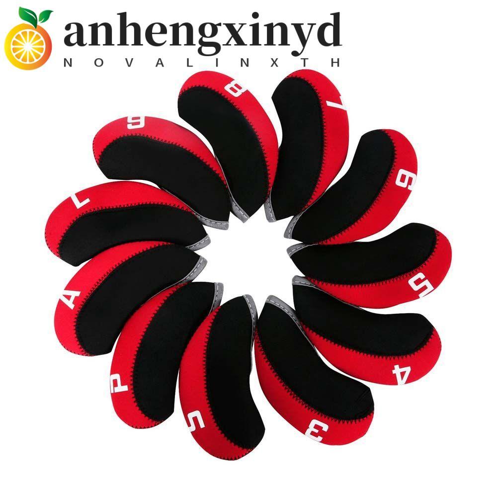 ANHENGXIN Golf Iron Headcover 4-9,P,S,A,L Outdoor Sport Protector Case Golf Iron Covers Set Protecti