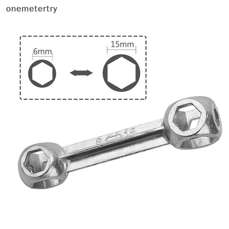 EM Bike 10 In 1 Dog Bone Mini Pocket Hexagon ประแจหลายเครื่องมือพวงกุญแจจักรยาน n