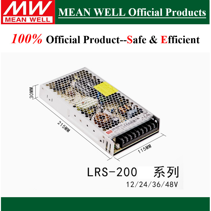 Original Mean Well 350W เอาต์พุตเดี่ยว High Peak แหล่งจ่ายไฟ LRS-350N2-12 LRS-350N2-24 LRS-350N2-36 
