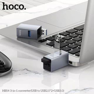 HOCO HB54 อะแดปเตอร์แปลง USB 3in1 ขยาย 3 ช่อง รองรับ USB 3.0 + USB 2.0 x 2 ความเร็วสูง 5Gbps ฮับเพิ่มช่อง hc5