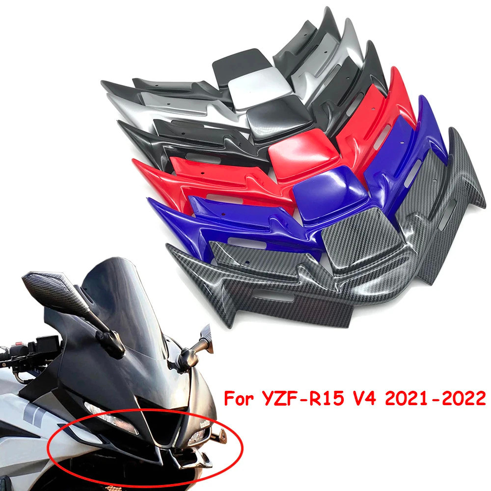 Motorcycle ABS Front Fairing Pneumatic Winglets Tip Wing Protector Shell Cover For Yamaha YZF-R15 YZ