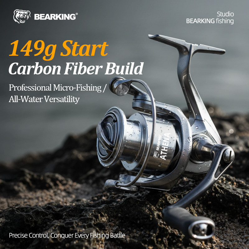 BEARKING ATHENA Spinning Reel Ultra-light 149g 5 + 1BB แบริ่งสแตนเลส 5.2:1 Ratio 6กก.ลากสูงสุดUniver