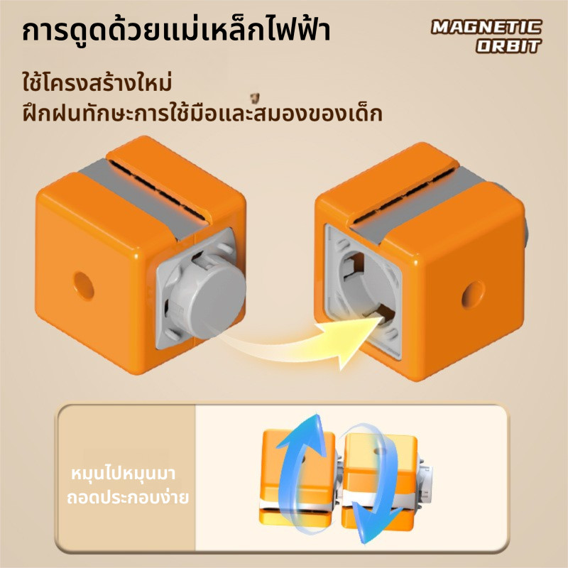 BHQ แม่เหล็กติดตามรถของเล่นไฟฟ้า วงโคจร 3D ดีไซน์ติดตั้งง่าย สามารถเชื่อมต่อโดยพลการ - รูปที่ 3