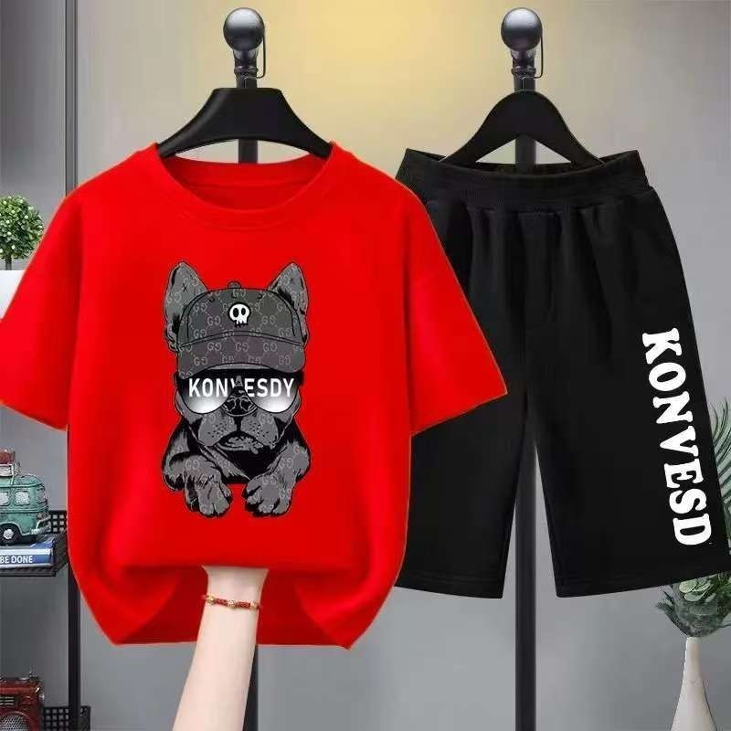 【จัดส่งไทย】2ชิ้น BOBเซ็ตชุดเด็ก เสื้อ+กางเกง ชุดสองชิ้นชุดกีฬาสำหรับเด็ก ใหม่สำหรับฤดูร้อนปี 2568 ชุดกางเกงขาสั้นแขนสั้น - รูปที่ 3