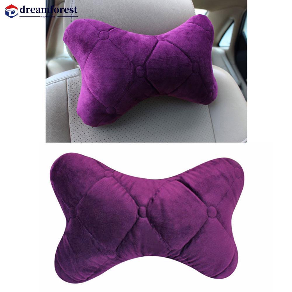 DFS รถพนักพิงศีรษะคอหมอนผ้าฝ้ายที่นั่งรถคอสนับสนุนผ้าระบายอากาศสําหรับฤดูหนาว