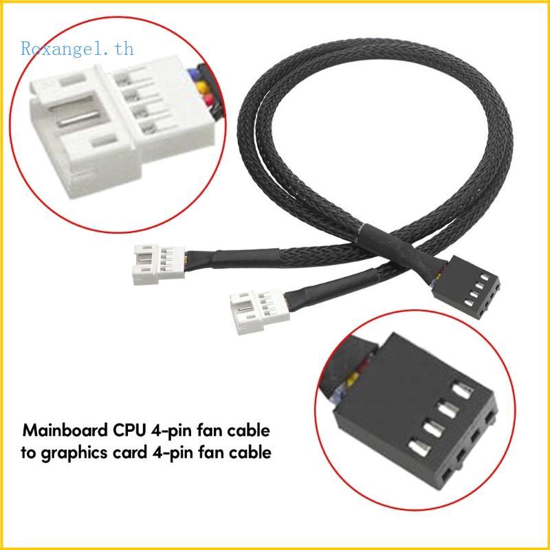 ROX 1 2Ways 4 Pin PWM Splitter 4Pin PWM หญิง 4Pin PWM อะแดปเตอร์สําหรับ PC