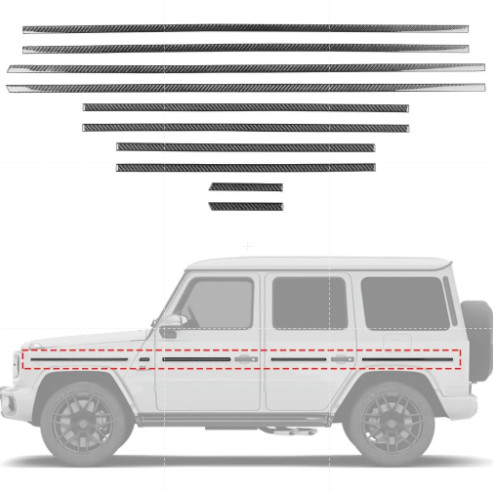 เหมาะสําหรับ Mercedes-Benz W464/W463/W465 ขนาดใหญ่ G-Class G500 G63 ดัดแปลง AMG สไตล์ Body เอว Line 